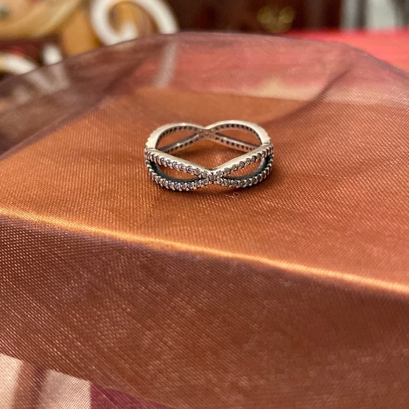 Pandora Jewelry - Pandora Sterling silver and cubic zirconia ring. Size 6.75